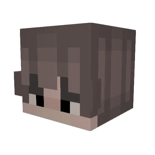 ZaySpiltT Minecraft avatar head, 3D render