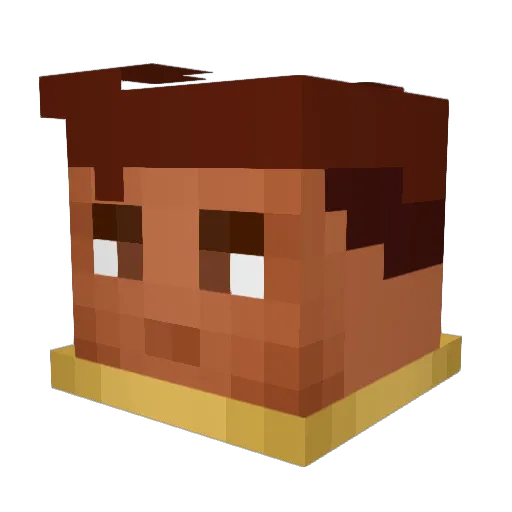 Zay_patterson Minecraft avatar head, 3D render