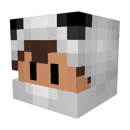 ZayaPvP Minecraft avatar head, 3D render