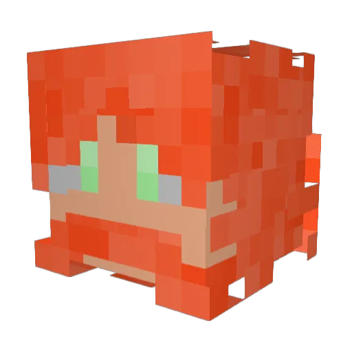 Zayabaya Minecraft avatar head, 3D render