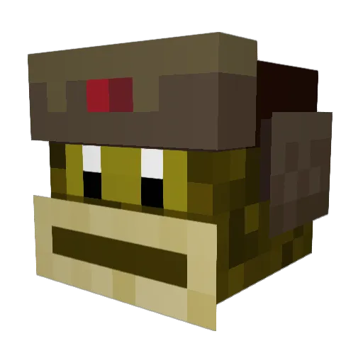 Zayanderud Minecraft avatar head, 3D render