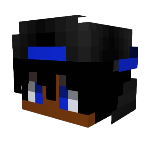 Zaycro Minecraft avatar head, 3D render