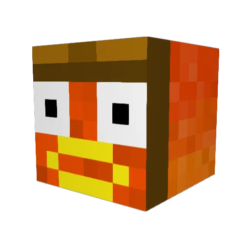 ZaydonJAVA Minecraft avatar head, 3D render