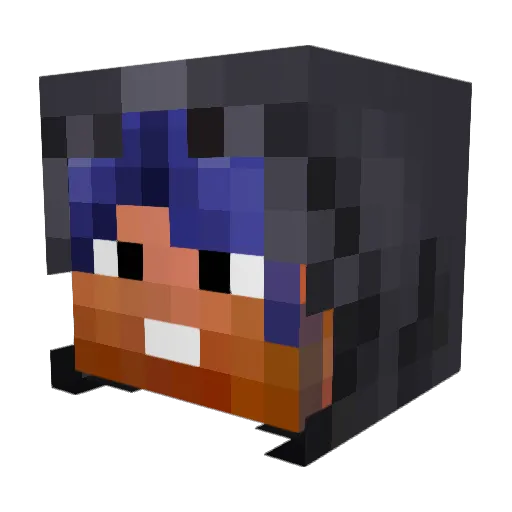 Zayebalo Minecraft avatar head, 3D render