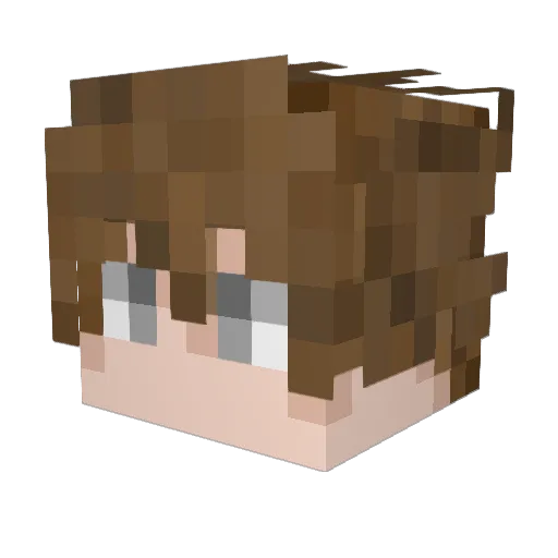 ZayfuU Minecraft avatar head, 3D render