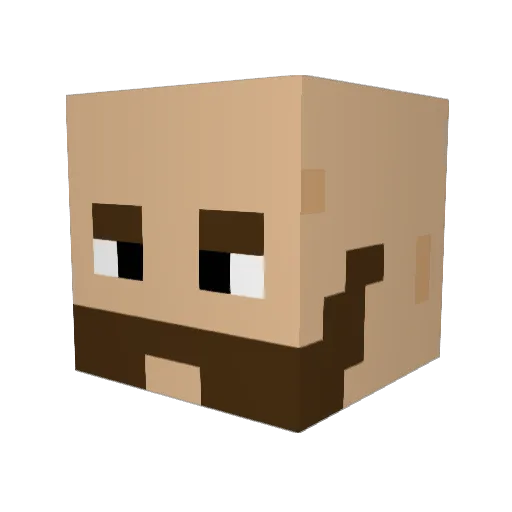 Zaygort Minecraft avatar head, 3D render