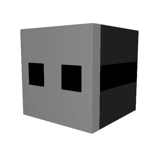 Zayizro Minecraft avatar head, 3D render