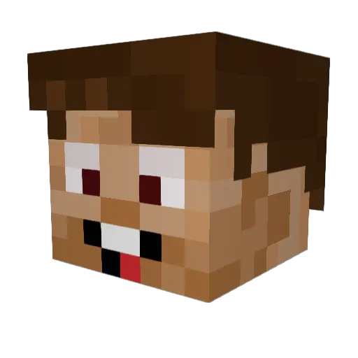 ZaykoCZ Minecraft avatar head, 3D render
