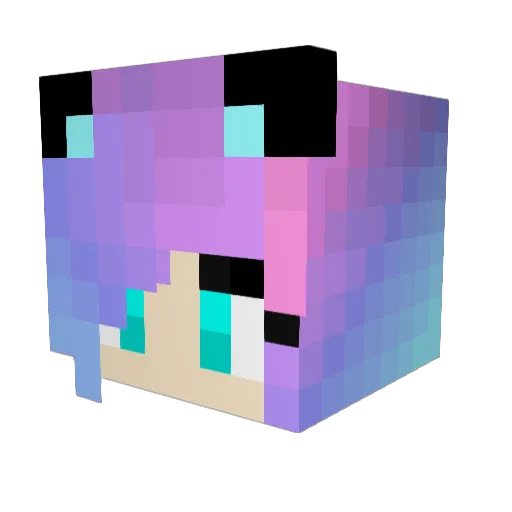 Zaylaa Minecraft avatar head, 3D render