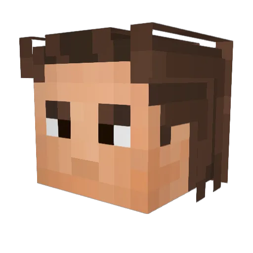 Zaymod Minecraft avatar head, 3D render