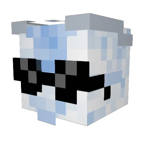 ZayneTesseractus Minecraft avatar head, 3D render