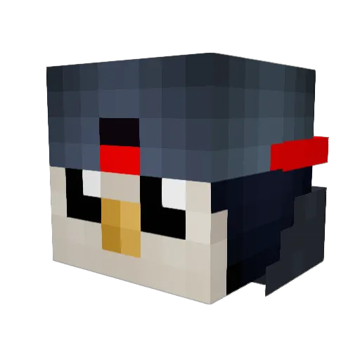 Zayrr Minecraft avatar head, 3D render