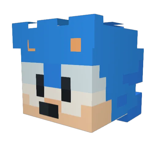 Zayskii Minecraft avatar head, 3D render
