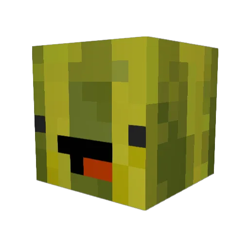 Zayter Minecraft avatar head, 3D render