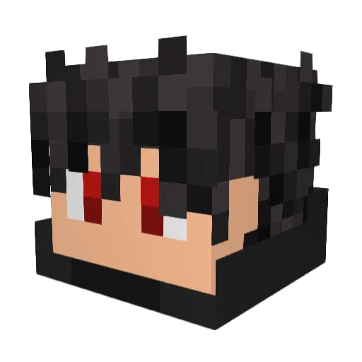 Zayttt Minecraft avatar head, 3D render