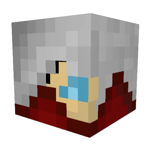 Zayzeil Minecraft avatar head, 3D render
