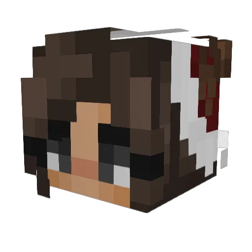 Zaza_08 Minecraft avatar head, 3D render
