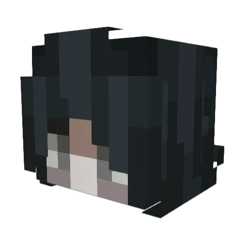 Zazagrxfx Minecraft avatar head, 3D render