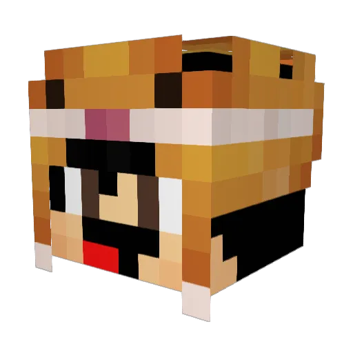 ZazedLegend_ Minecraft avatar head, 3D render