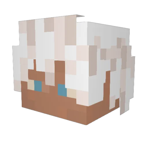 ZaziLok Minecraft avatar head, 3D render