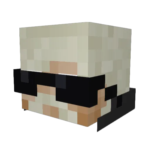 Zazikos Minecraft avatar head, 3D render