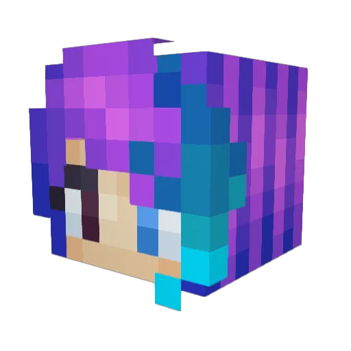 Zazinka7 Minecraft avatar head, 3D render
