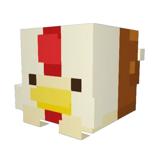 Zazior Minecraft avatar head, 3D render