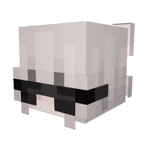 Zazore Minecraft avatar head, 3D render