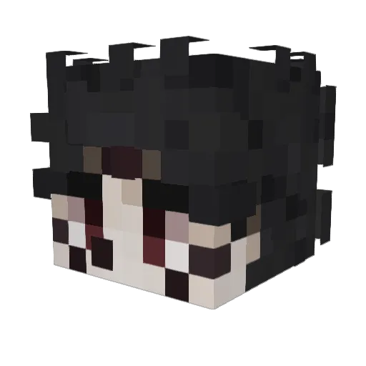 Zazou_2010 Minecraft avatar head, 3D render
