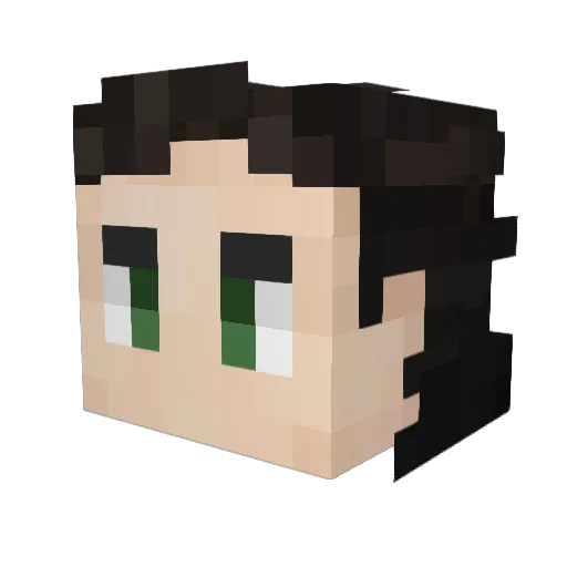 Zazueta404 Minecraft avatar head, 3D render