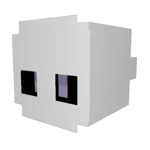 Zazzii Minecraft avatar head, 3D render