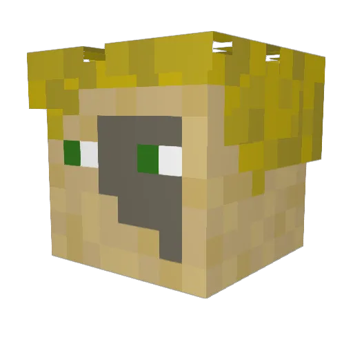Zazzona Minecraft avatar head, 3D render