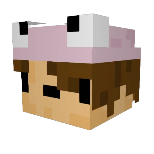 Zazzy8 Minecraft avatar head, 3D render