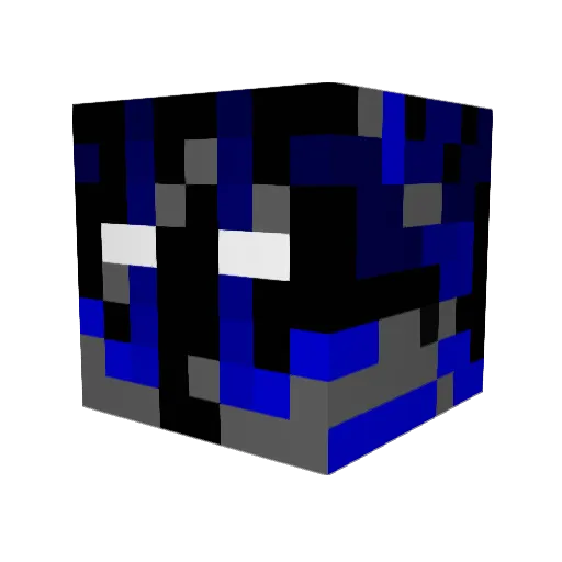Zb_Unseen Minecraft avatar head, 3D render