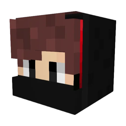 Zbagan Minecraft avatar head, 3D render