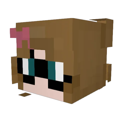 ZbetaSteta Minecraft avatar head, 3D render