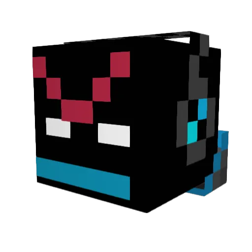 Zbidibou Minecraft avatar head, 3D render