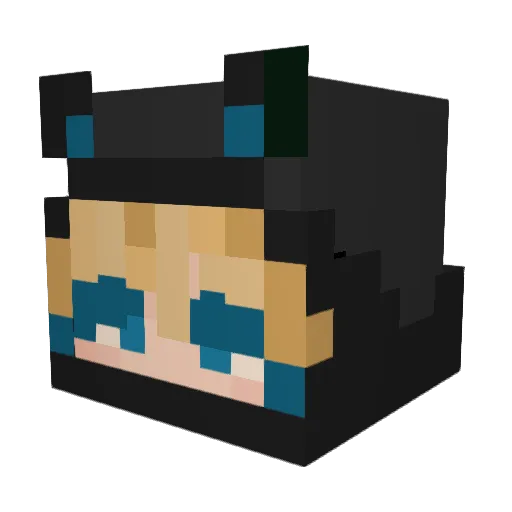 Zbiward Minecraft avatar head, 3D render