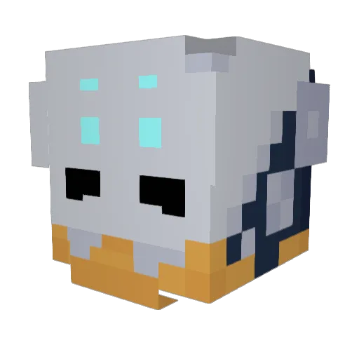 Zbraaa Minecraft avatar head, 3D render