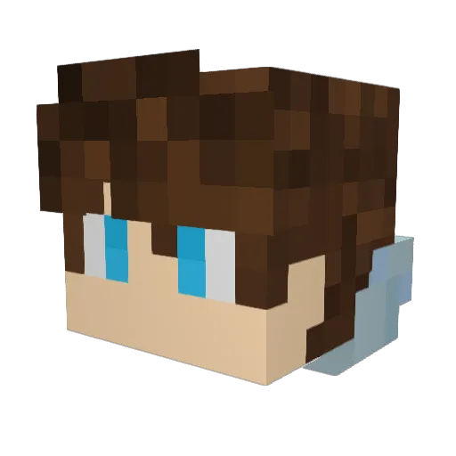 Zcar_00 Minecraft avatar head, 3D render