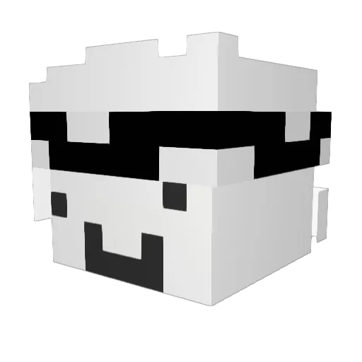 Zccwerx Minecraft avatar head, 3D render