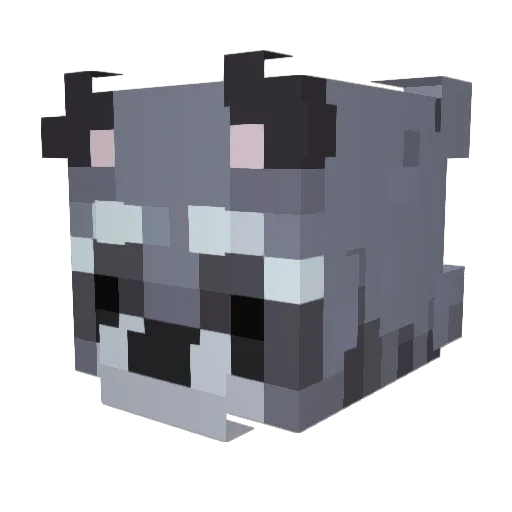 Zchmakke Minecraft avatar head, 3D render