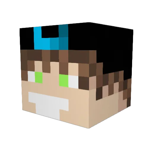 ZckByte Minecraft avatar head, 3D render