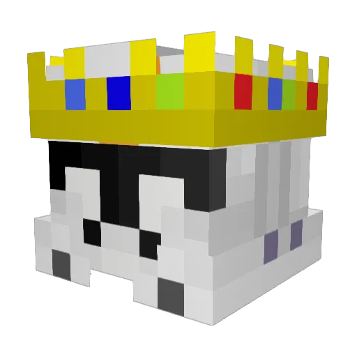 Zcraft6 Minecraft avatar head, 3D render