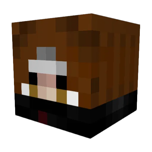 Zcript Minecraft avatar head, 3D render