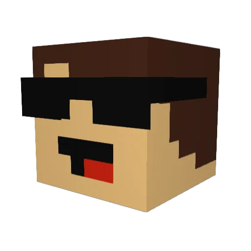 ZdPTitan Minecraft avatar head, 3D render