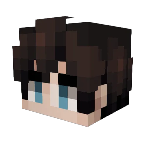 Zdarsanio Minecraft avatar head, 3D render