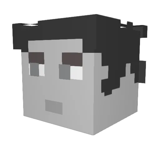 Zdorovtsov Minecraft avatar head, 3D render