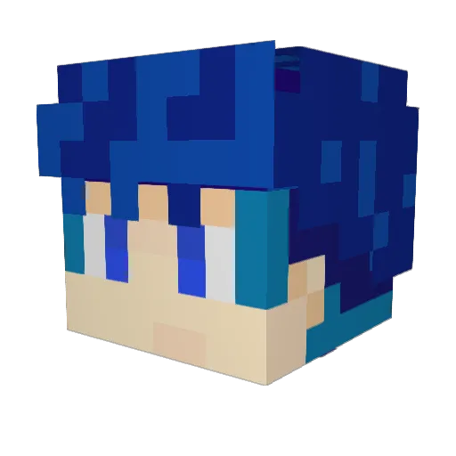 Zduhacz Minecraft avatar head, 3D render