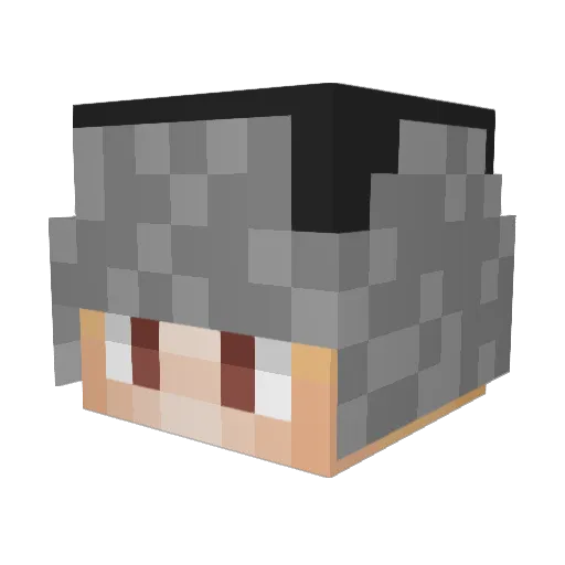 Ze0Tech Minecraft avatar head, 3D render